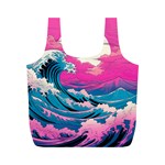 Waves Mountains Sky Full Print Recycle Bag (M) Front