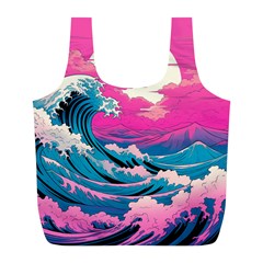 Waves Mountains Sky Full Print Recycle Bag (l)