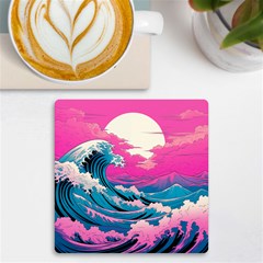 Waves Mountains Sky Uv Print Square Tile Coaster 