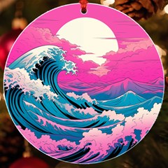 Waves Mountains Sky Uv Print Acrylic Ornament Round