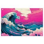 Waves Mountains Sky Banner and Sign 6  x 4  Front