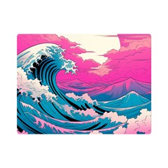 Waves Mountains Sky Premium Plush Fleece Blanket (mini)