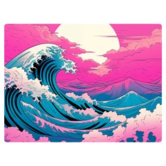 Waves Mountains Sky Premium Plush Fleece Blanket (extra Small)