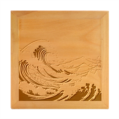 Waves Mountains Sky Wood Photo Frame Cube