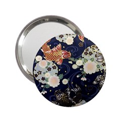 Japanese Wave Koi Illustration Pattern 2 25  Handbag Mirrors