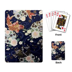 Japanese Wave Koi Illustration Pattern Playing Cards Single Design (rectangle)