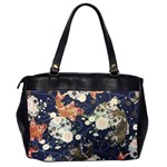 Japanese Wave Koi Illustration Pattern Oversize Office Handbag (2 Sides) Back