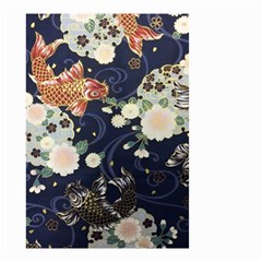 Japanese Wave Koi Illustration Pattern Small Garden Flag (two Sides)