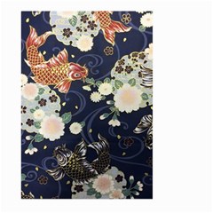 Japanese Wave Koi Illustration Pattern Large Garden Flag (two Sides)