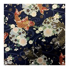 Japanese Wave Koi Illustration Pattern Banner And Sign 3  X 3 