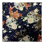 Japanese Wave Koi Illustration Pattern Banner and Sign 3  x 3  Front