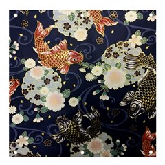 Japanese Wave Koi Illustration Pattern Banner And Sign 4  X 4 