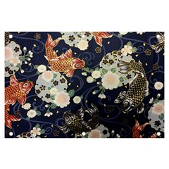 Japanese Wave Koi Illustration Pattern Banner And Sign 6  X 4 