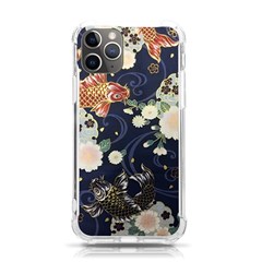 Japanese Wave Koi Illustration Pattern Iphone 11 Pro 5 8 Inch Tpu Uv Print Case