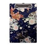 Japanese Wave Koi Illustration Pattern A5 Acrylic Clipboard Front