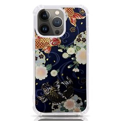 Japanese Wave Koi Illustration Pattern Iphone 13 Pro Tpu Uv Print Case