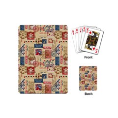 Letters Writing Paper Text Pattern Playing Cards Single Design (mini)