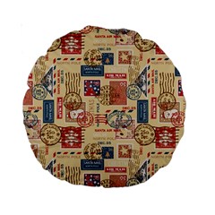 Letters Writing Paper Text Pattern Standard 15  Premium Round Cushions