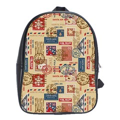 Letters Writing Paper Text Pattern School Bag (xl) by Apenda