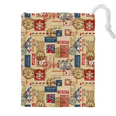 Letters Writing Paper Text Pattern Drawstring Pouch (4xl)