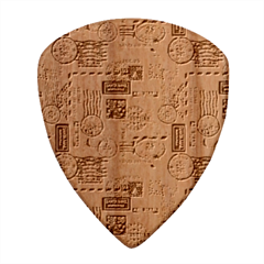 Letters Writing Paper Text Pattern Wood Guitar Pick (set Of 10) by Apenda