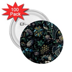 Pattern Flowers Plants Leaves 2 25  Buttons (100 Pack) 