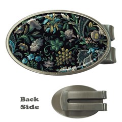 Pattern Flowers Plants Leaves Money Clips (oval) 