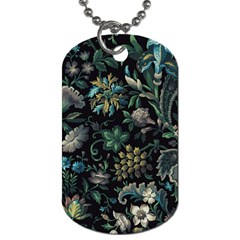 Pattern Flowers Plants Leaves Dog Tag (one Side)