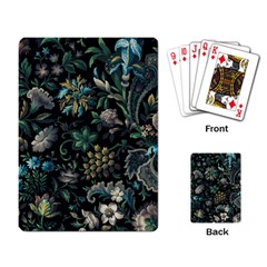 Pattern Flowers Plants Leaves Playing Cards Single Design (rectangle)