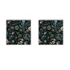 Pattern Flowers Plants Leaves Cufflinks (square)