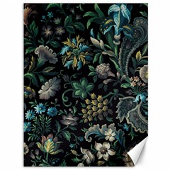 Pattern Flowers Plants Leaves Canvas 36  X 48 