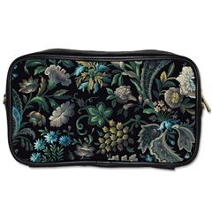 Pattern Flowers Plants Leaves Toiletries Bag (one Side)