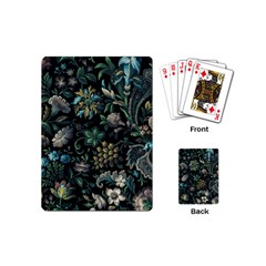 Pattern Flowers Plants Leaves Playing Cards Single Design (mini)