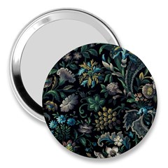 Pattern Flowers Plants Leaves 3  Handbag Mirrors