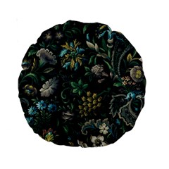 Pattern Flowers Plants Leaves Standard 15  Premium Round Cushions by Posterlux