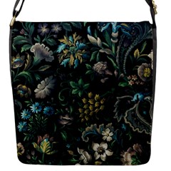 Pattern Flowers Plants Leaves Flap Closure Messenger Bag (s)