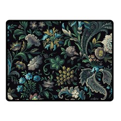 Pattern Flowers Plants Leaves Two Sides Fleece Blanket (small)