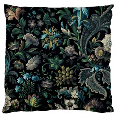 Pattern Flowers Plants Leaves Standard Premium Plush Fleece Cushion Case (two Sides)