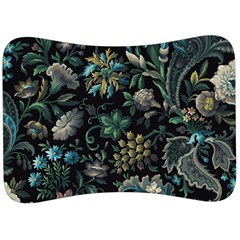 Pattern Flowers Plants Leaves Velour Seat Head Rest Cushion by Posterlux