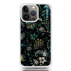 Pattern Flowers Plants Leaves Iphone 13 Pro Tpu Uv Print Case by Posterlux