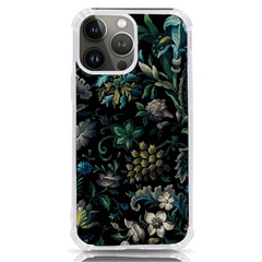 Pattern Flowers Plants Leaves Iphone 13 Pro Max Tpu Uv Print Case