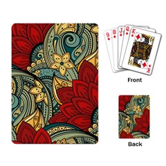 Pattern Shape Colorful Flower Leaves Playing Cards Single Design (rectangle)