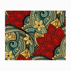 Pattern Shape Colorful Flower Leaves Small Glasses Cloth (2 Sides)