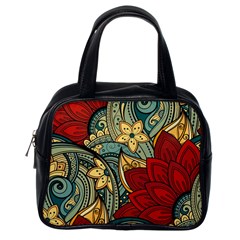 Pattern Shape Colorful Flower Leaves Classic Handbag (one Side)