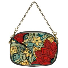 Pattern Shape Colorful Flower Leaves Chain Purse (one Side)