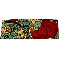 Pattern Shape Colorful Flower Leaves One Side Body Pillow Cases by Posterlux