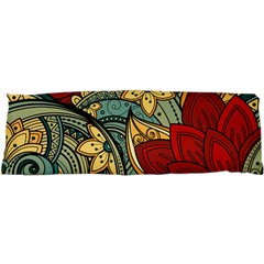 Pattern Shape Colorful Flower Leaves 21 x63  Body Pillow Case Dakimakura (two Sides)