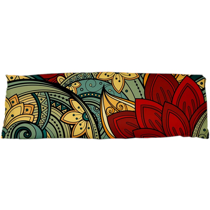 Pattern Shape Colorful Flower Leaves 21 x63  Body Pillow Case Dakimakura (Two Sides)