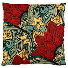 Pattern Shape Colorful Flower Leaves Large Cushion Case (two Sides)