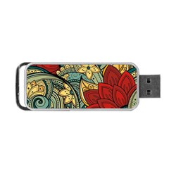 Pattern Shape Colorful Flower Leaves Portable Usb Flash (one Side)